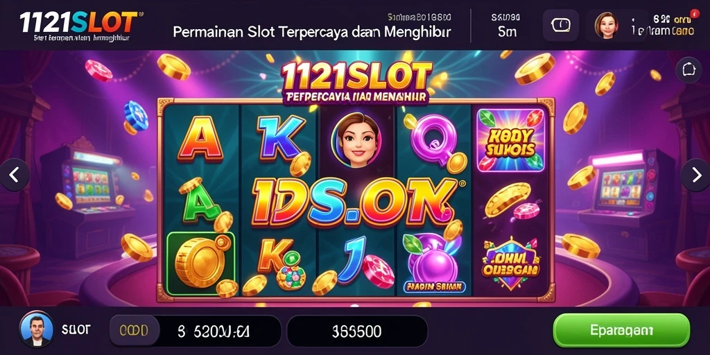 Tampilan gameplay menarik dari 1121SLOT dengan berbagai tema slot.