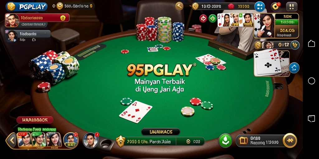 Tampilan screenshot gameplay seru dari 95PGPLAY saat bermain poker.