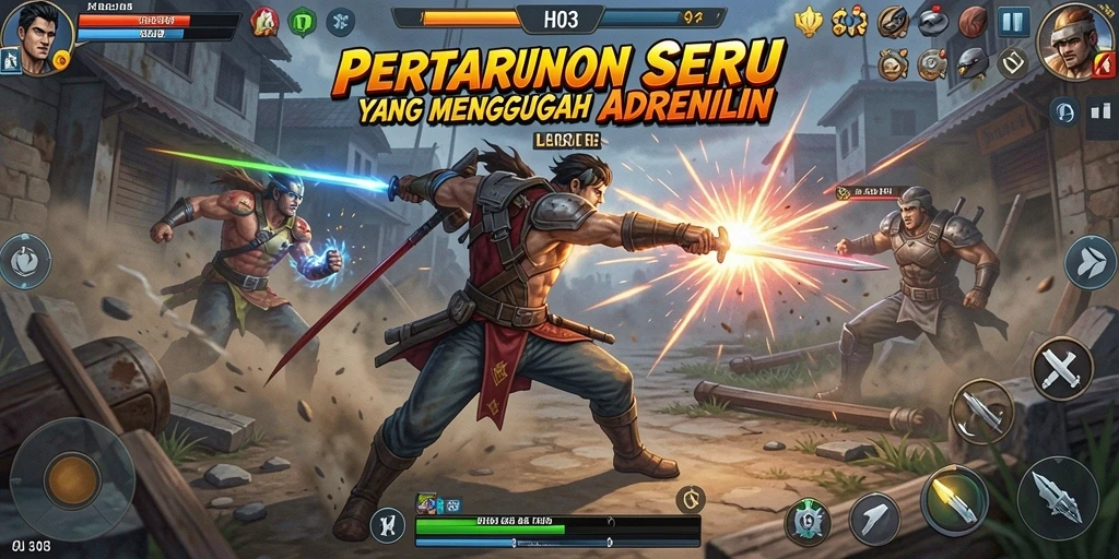 Gameplay mendebarkan H03 dengan aksi pertarungan yang intens.