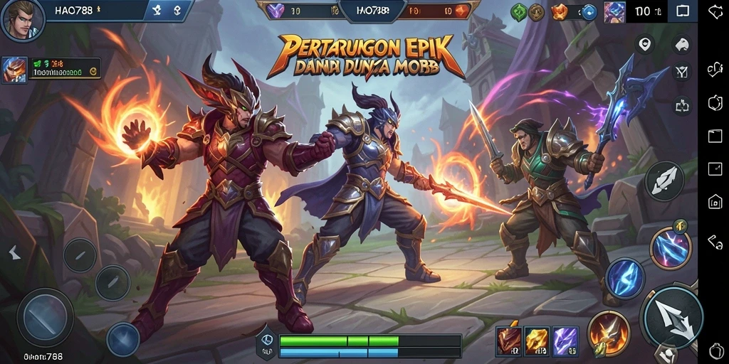 Gameplay seru HAO788 dalam pertarungan MOBA yang intens.