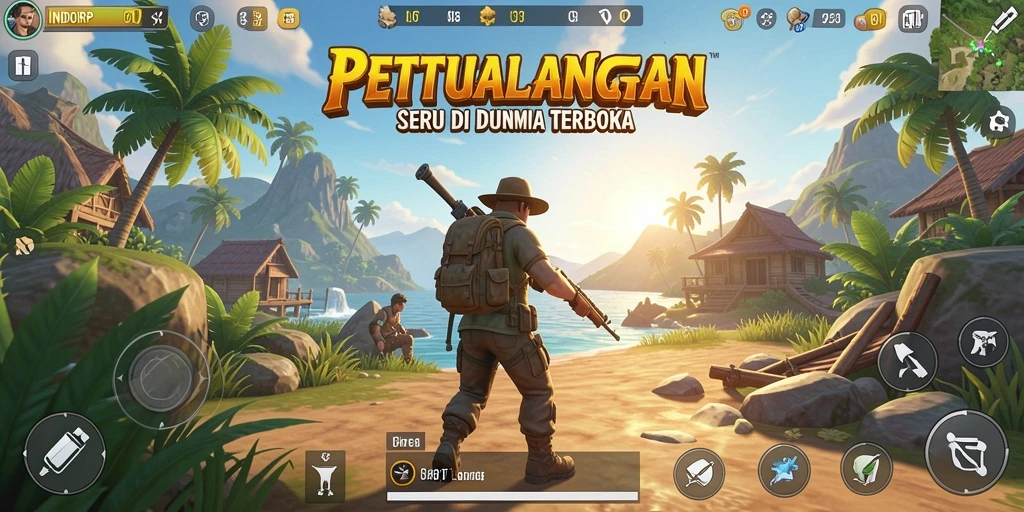 Screenshot utama INDORP menampilkan gameplay yang imersif dalam dunia terbuka.