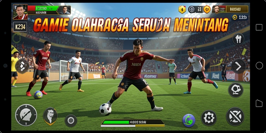 Screenshot K234 menampilkan aksi seru dalam permainan olahraga.