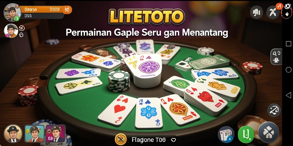 Tampilan seru saat bermain Gaple di LITETOTO.