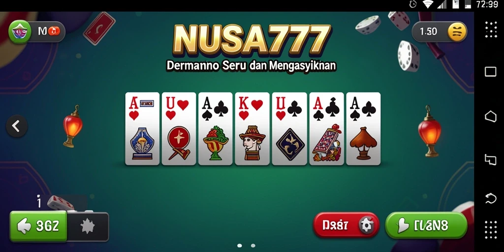 Tampilan gameplay seru dalam permainan Domino NUSA777.