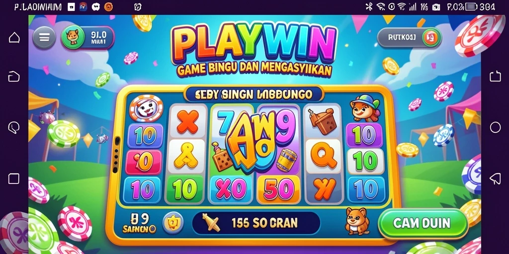 Tangkapan layar utama PLAYWIN menampilkan gameplay Bingo yang mendebarkan.