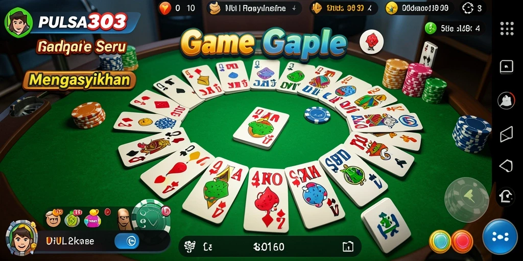 Tampilan seru gameplay Gaple di PULSA303 yang mengasyikkan.