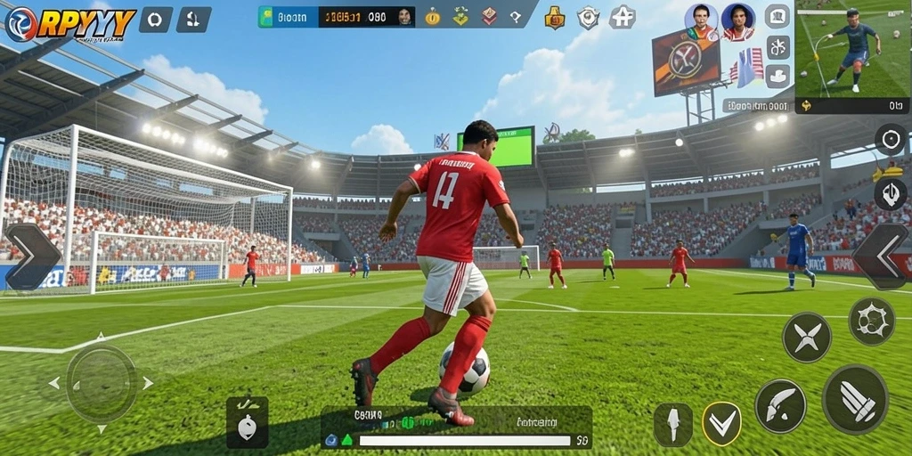 Screenshot utama RPYYY menampilkan aksi seru dalam permainan olahraga.