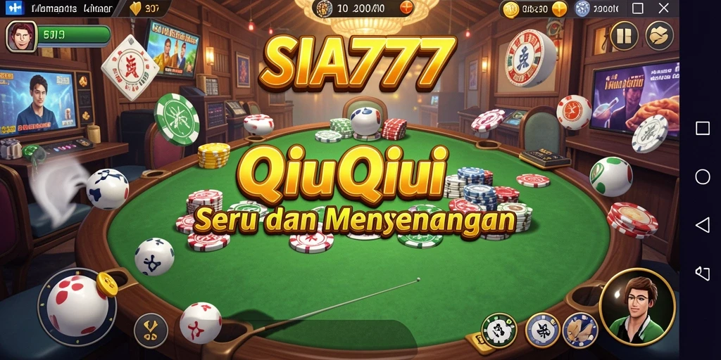Tangkapan layar SIA777 menampilkan momen seru saat bermain QiuQiu.