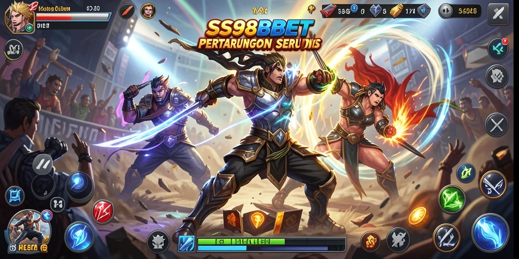 Tampilan gameplay SS88BET yang penuh aksi dan karakter menarik.