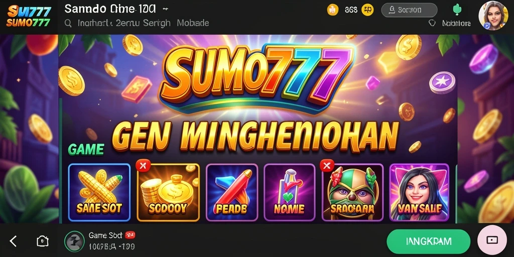 Tampilan gameplay Slot SUMO777 yang menyenangkan dan interaktif.