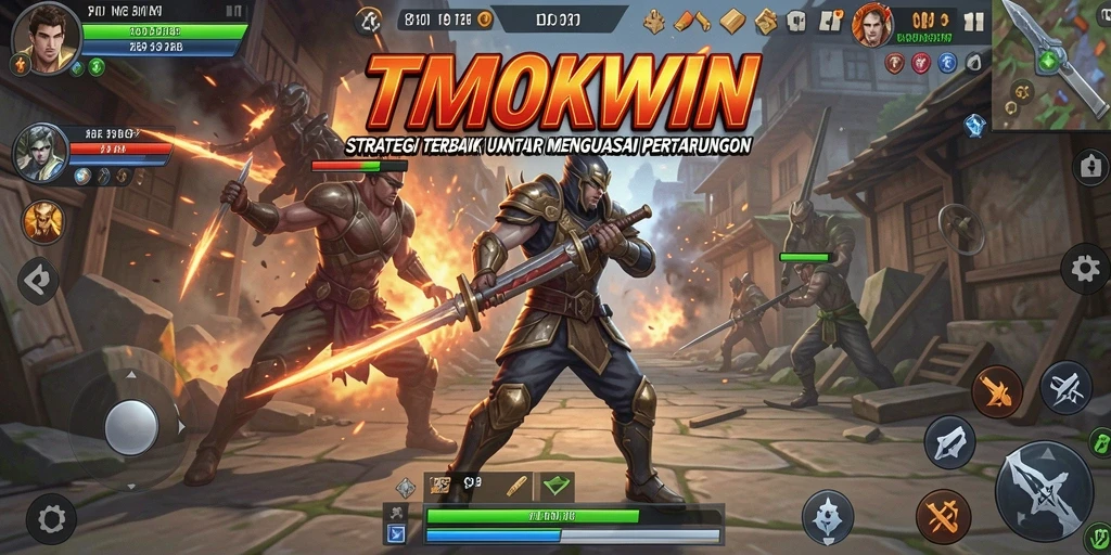 Tampilan gameplay TMOKWIN yang penuh aksi dan strategi mendalam.
