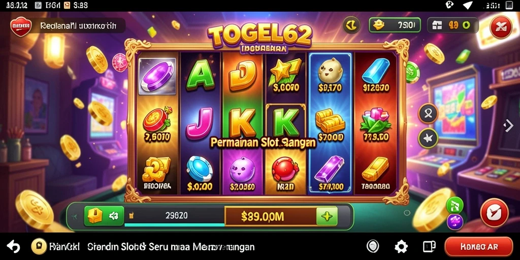 Screenshot gameplay TOGEL62 menampilkan keseruan slot yang menarik.