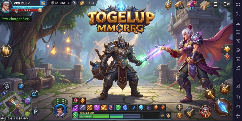 Screenshot menunjukkan aksi seru dalam petualangan MMORPG TOGELUP.