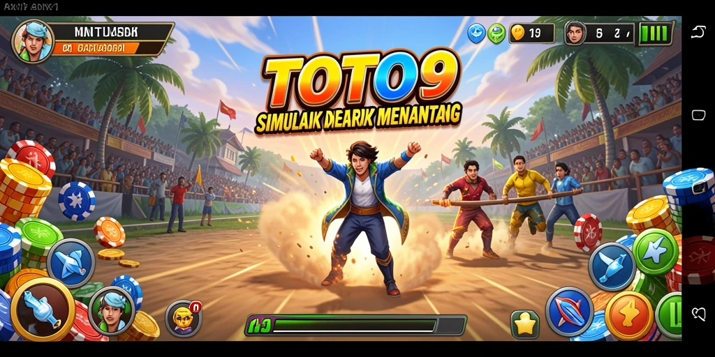Screenshot utama TOTO9 menampilkan aksi gameplay simulasi yang menarik.