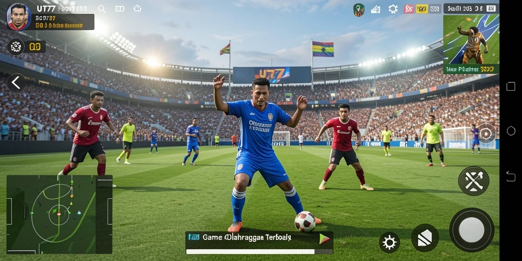 Gameplay seru dari UT77 dengan berbagai mode olahraga.