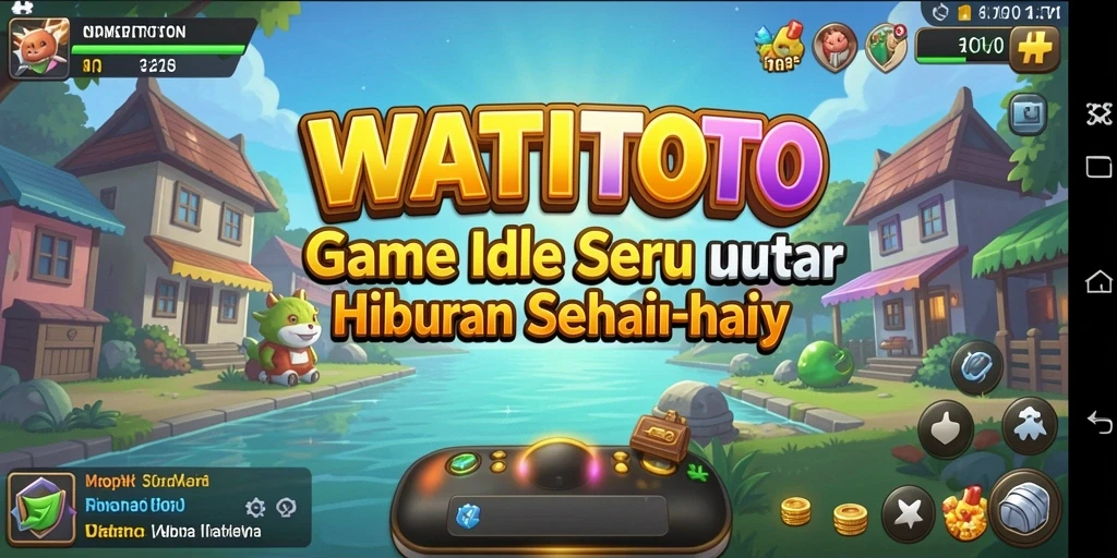 Screenshot utama WATITOTO menunjukkan gameplay Idle yang mengasyikkan.